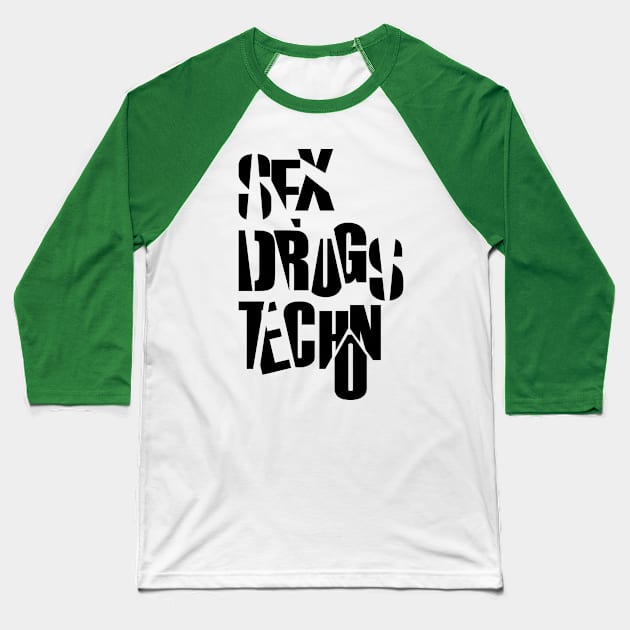 Techno Baseball T-Shirt by stefy